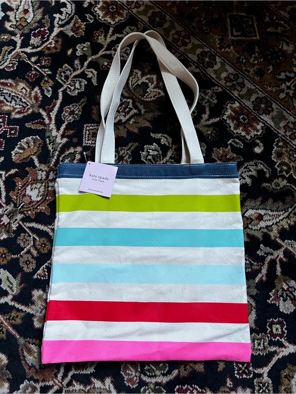 Kate Spade striped tote, NWT, see description